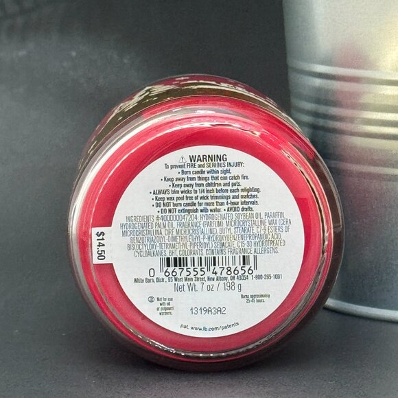 BBW 'Tis The Season White Barn Bath & Body Works Mason Jar Single Wick Candle - Picture 9 of 10